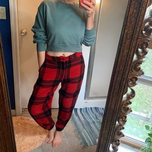 Vintage Wool Buffalo plaid lumberjack jogger pants